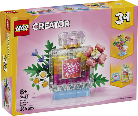 Bouteille de parfum Lego Creator 3 en 1 avec fleurs, jouets pour enfants et décoration de chambre de bébé 31383