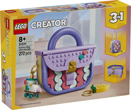 Lego Creator 3in1 sac élégant avec espace de rangement, valise et boîte de rangement jouet 31391