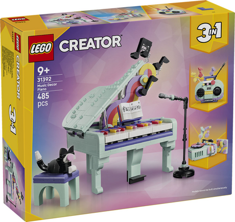 Lego Creator 3en1 piano avec chat et radio et tourne-disque pour enfants 31392