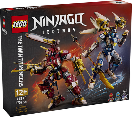 Lego Ninjago, les deux robots imposants, kit de construction pour enfants avec figurines d'action 71870