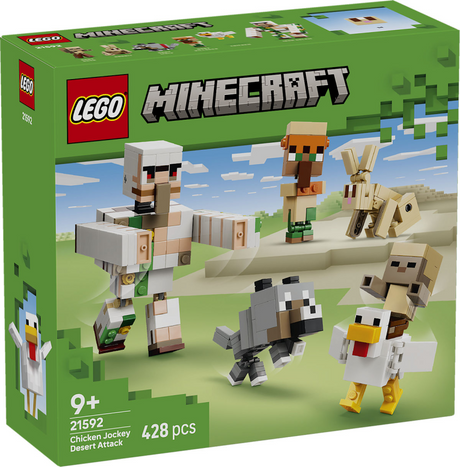 Lego minecraft poulet cavalier désert attaque jouets pour enfants avec personnages 21592
