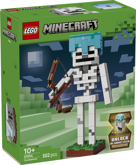 Lego ® Minecraft® le squelette - jouets de jeu décoratifs - kit de construction de modèles - produits de jeu pour enfants à partir de 10 ans - 21594