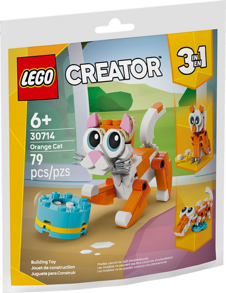 Lego 30714 sac chat orange | 10 pièces