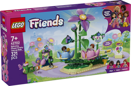 Lego Friends - Attraction rotative de tasse de thé avec jouet sur le thème des fleurs pour les enfants de 7 ans et plus 42702