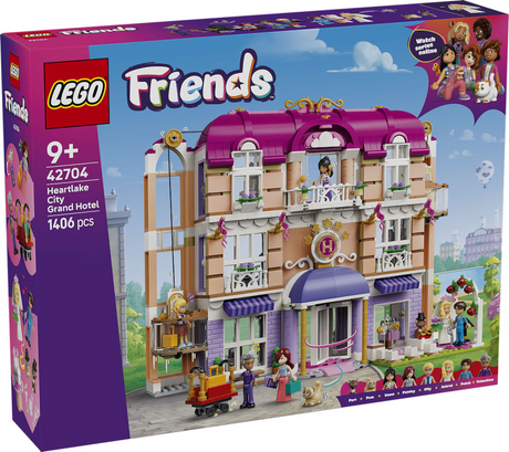 Jouets Lego Friends Heartlake City Grand Hotel avec figurines d'animaux et poupées 42704