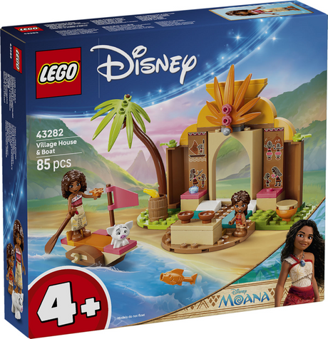 Lego ǀ Disney Vaiana Maison de village et bateau à construire pour enfants avec figurine d'animal 43282