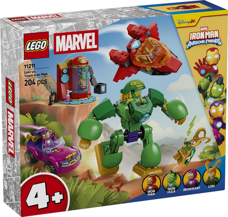 Lego ® ǀ Marvel Iron Man et ses fantastiques amis Loki contre la Team Iron Man - cadeau pour les enfants à partir de 4 ans - 11211
