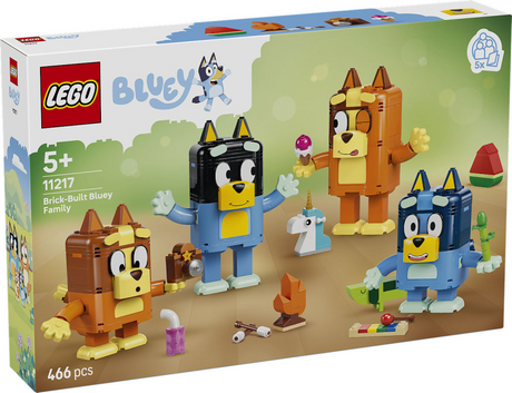Figurines à construire Lego Bluey de Bluey et sa famille, kit de construction pour enfants 11217