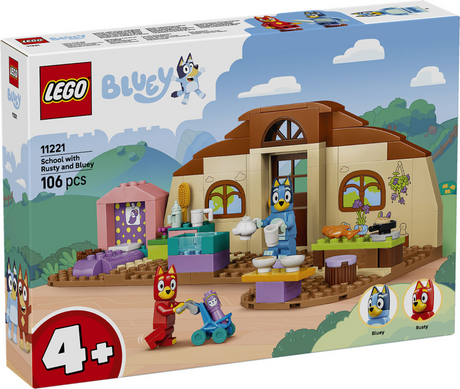École bleue Lego avec jouets rouillés et bleus pour les tout-petits et les enfants d'âge préscolaire 11221