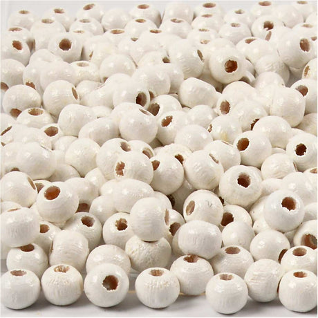 Https : www.ccobby.nl perles-en-bois-d-5-mm-taille-du-trou-1-5-mm-environ-150-pièces-blanc-6-gr-1-boîte