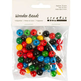 Creativ Company Wooden Beads Diverses couleurs, 150e.