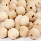 Perles en bois, Ø 2 cm, 200st.