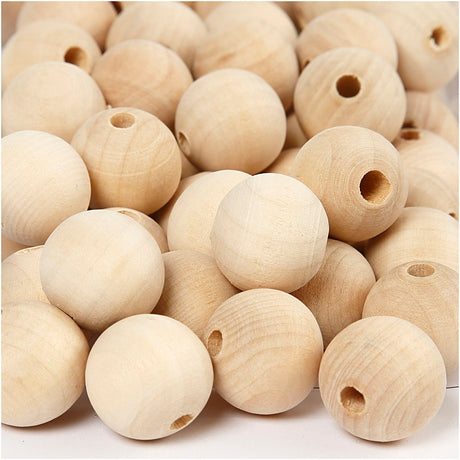Perles en bois, Ø 2 cm, 200st.