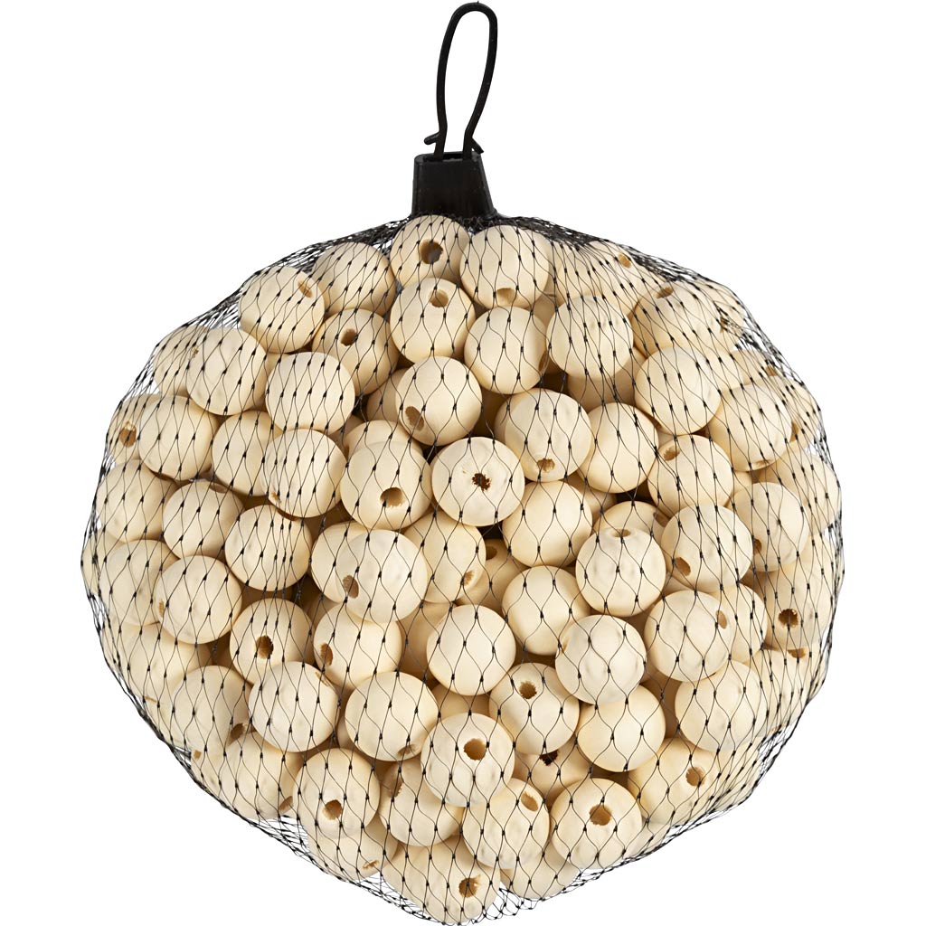 Perles en bois, Ø 2 cm, 200st.