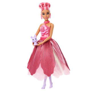 Poupée mannequin parfumée Barbie pétale - robe rose