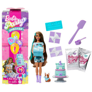 Barbie party sans boîte 2 1 poupée avec robe bleue