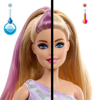 Barbie déballe l'anniversaire des fêtards - poupée aux reflets violets