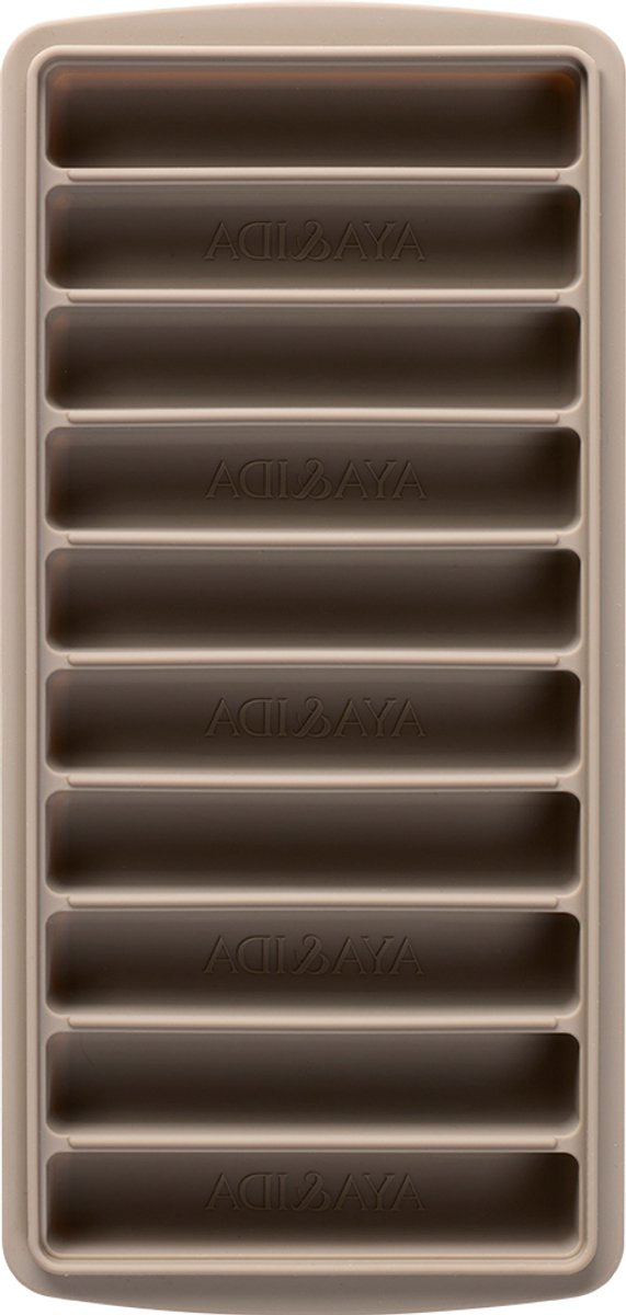 Aya ida aya ida - bac à glaçons - moule à glaçons - moule à glaçons en silicone avec couvercle - sans bpa - réutilisable - glaçons allongés pour bouteilles - boissons froides - bois flotté