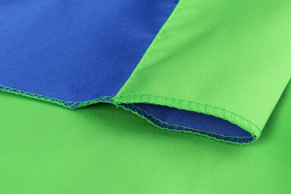 Tissu de fond étudiant 2,7x5 m vert bleu