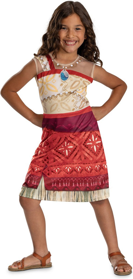 Déguisement Disney - Moana 2, costume Moana Vaiana Basic Plus Dress, taille XS (3-4 ans)