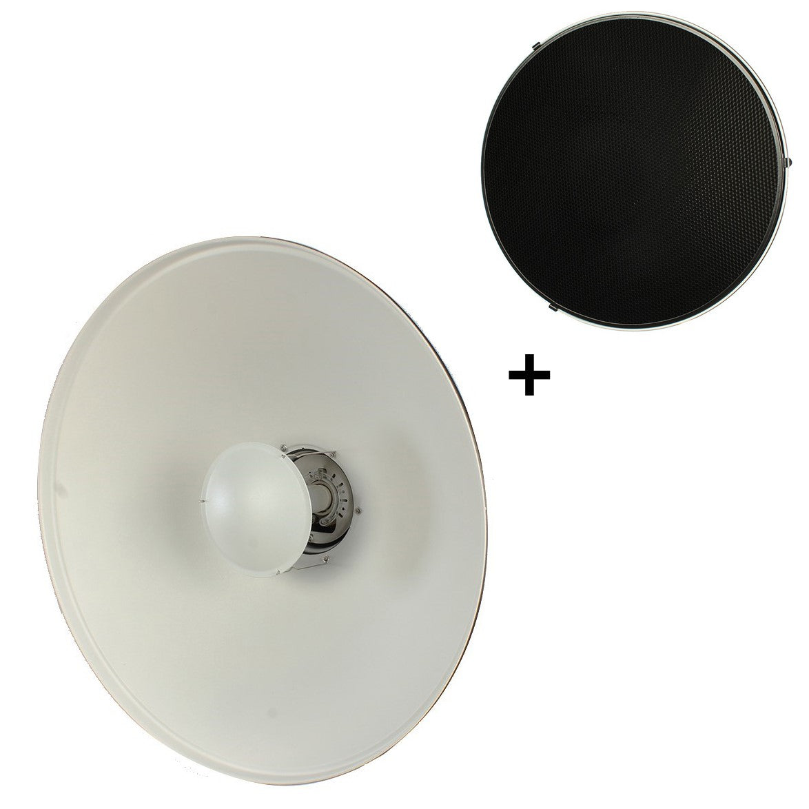 StudioKing Beauty Dish Blanc SK-BD550W 55 cm avec nid d'abeille