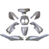 Jeu de plaques de bordure 9 pièces pour Yamaha Neos - de 2008 à 2011 - modèle 2 et 4 temps - argent métallisé