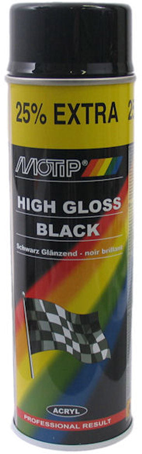 Spray Lacquer Acryllic High Gloss Black 500 ml