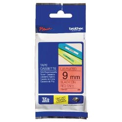 Ruban d'étiquettes brother tze421 noir, rouge 9mmx8m