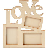 Cadre photo entreprise créative love wood