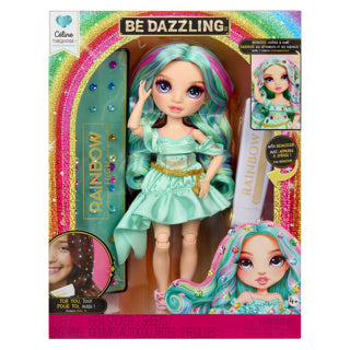 Rainbow High Be Dazzling Fashion Dolls - Céline turquoise (sarcelle) avec outil bedazzle et strass scintillants