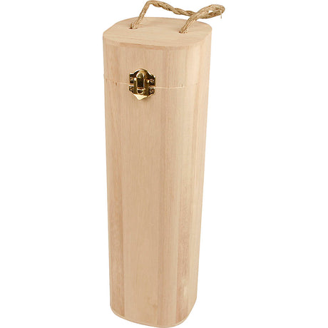 Creativ company caisse à vin en bois avec boucle, h : 34 cm, dimensions 10x10 cm, 1 pièce