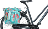 Basilikum Bloom Field Bicycle Shopper, recycelte Kappe, wasserdichtes, verstellbares Schultergurt, Laptop-Fach, 15-20L, Himmelblau