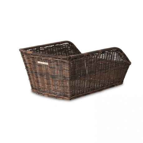 Basil Cento rattan bicycle basket on the back -brown