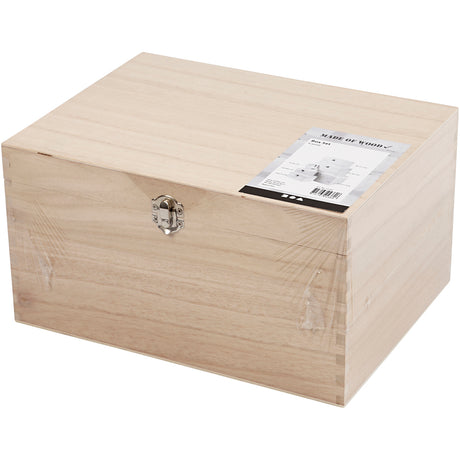 Creativ company coffret de caisses en bois, h: 5+7+9+11+13+15 cm, l: 8+11,8+15,8+20+24+27,7 cm, l: 5,8+8,8+12+15+18+21 cm, 6 pièces 1 set