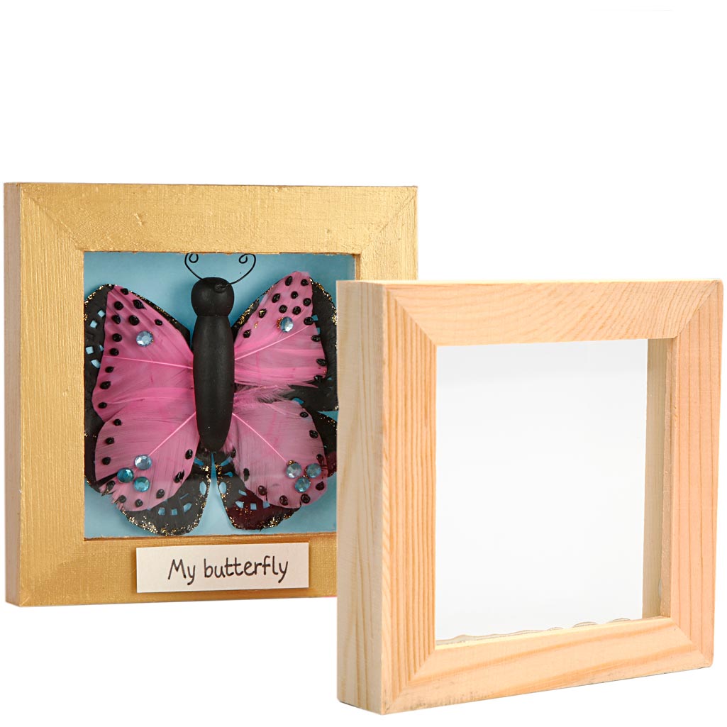 Cadre 3D Creativ company avec verre, D : 2,5 cm, taille 12,3x12,3 cm, 1 pièce