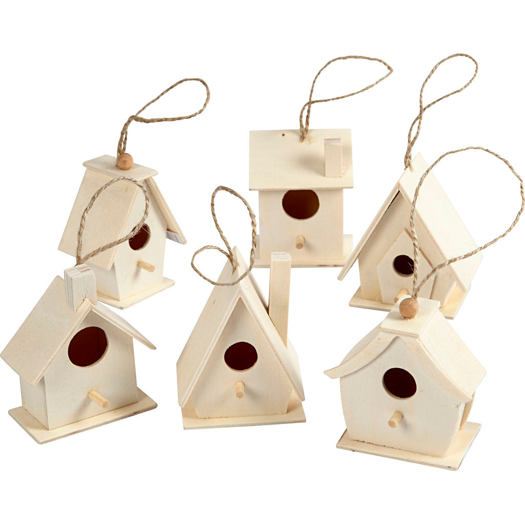 Entreprise créative https: www.ccobby.nl birdhouse-h-7-cm-6-piece-1-box