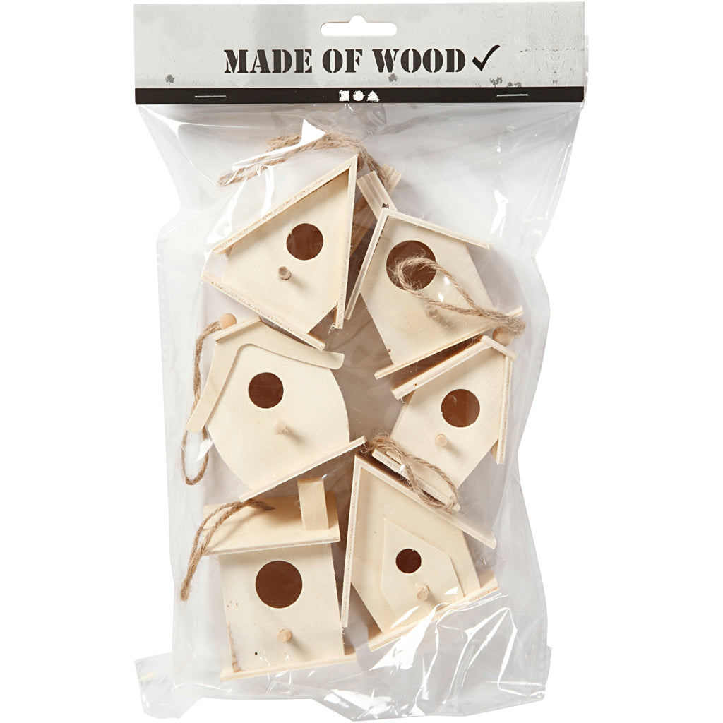 Entreprise créative https: www.ccobby.nl birdhouse-h-7-cm-6-piece-1-box