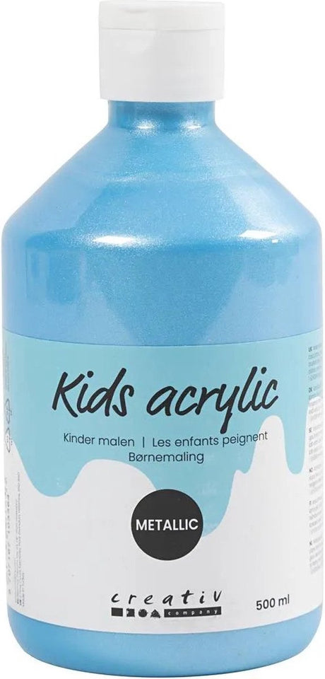 Peinture acrylique A-color métallisée, métallisée, bleu clair, 500 ml 1 bouteille