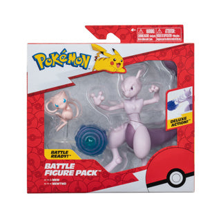 Figurines de combat Pokémon pack de 2 Mew Mewtwo 12 cm