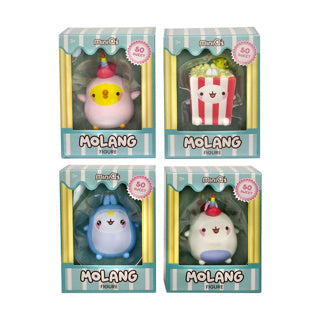 Figurines Molang 8 cm, présentoir | 12 pièces
