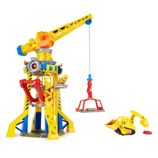 Équipage de décombres - ensemble de jeu de grue de chantier en écorce avec figurine de décombres - jouets Paw Patrol