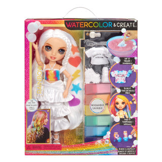 Rainbow high aquarelle créer une poupée de mode - yeux marron