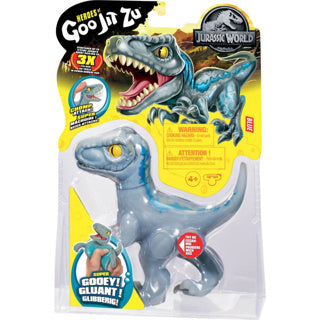 Goo jit zu dinosaure élan jouets dino bleu monde jurassique 14 cm