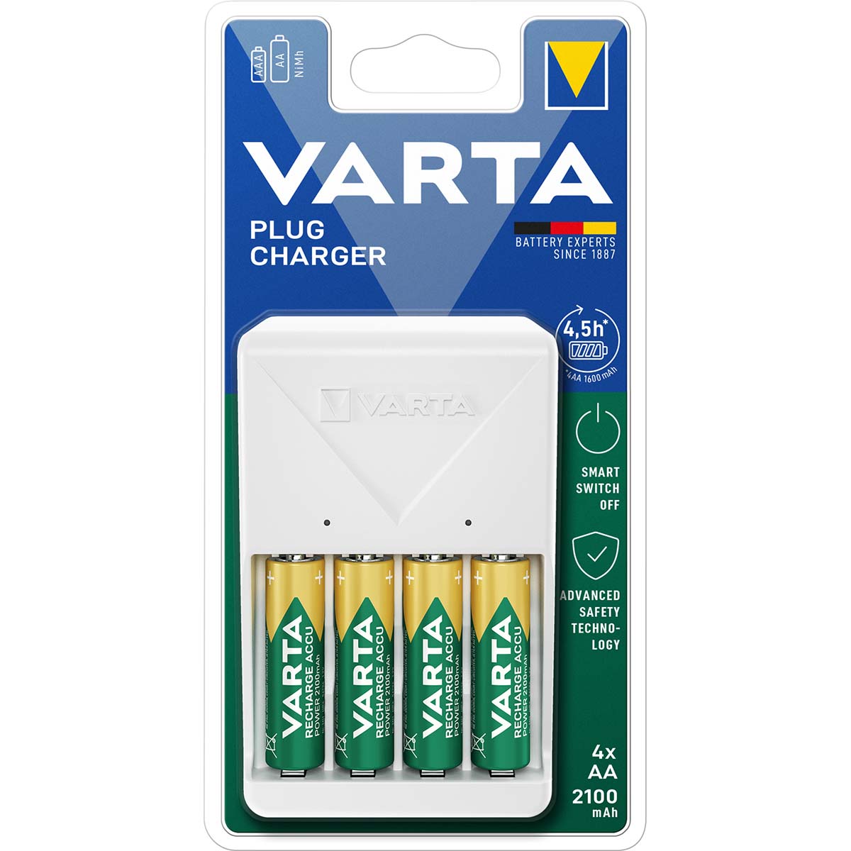 Varta chargeur 4x AA 2100 Mah - 57657101451