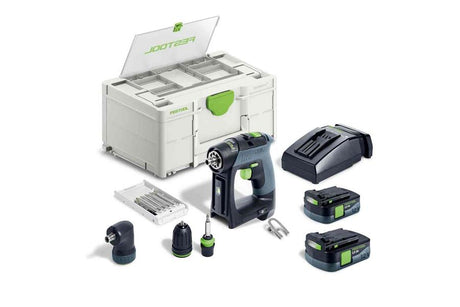 Festool cxs 12 2,5 ensemble | perceuse-visseuse sans fil 12v dans systainer (2x batterie 2,5ah + chargeur rapide TCL 6) - 576865
