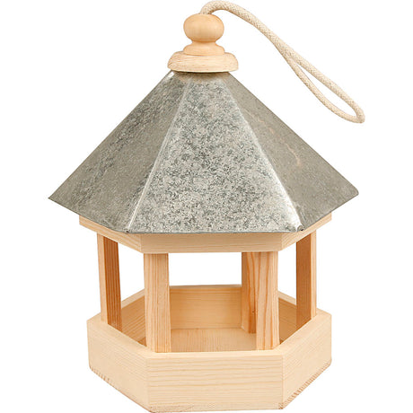 Mangeoire à oiseaux Creativ company avec toit en zinc, dimensions 22x18x16,5 cm, 1 pièce