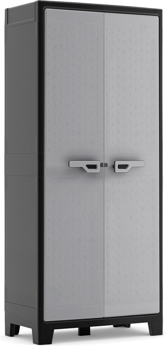 Kis keter armoire haute titan - 4 étagères - 80x44x182cm - gris noir