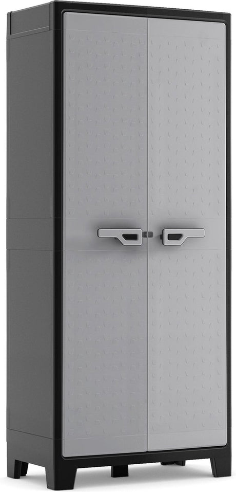 Kis keter armoire haute titan - 4 étagères - 80x44x182cm - gris noir