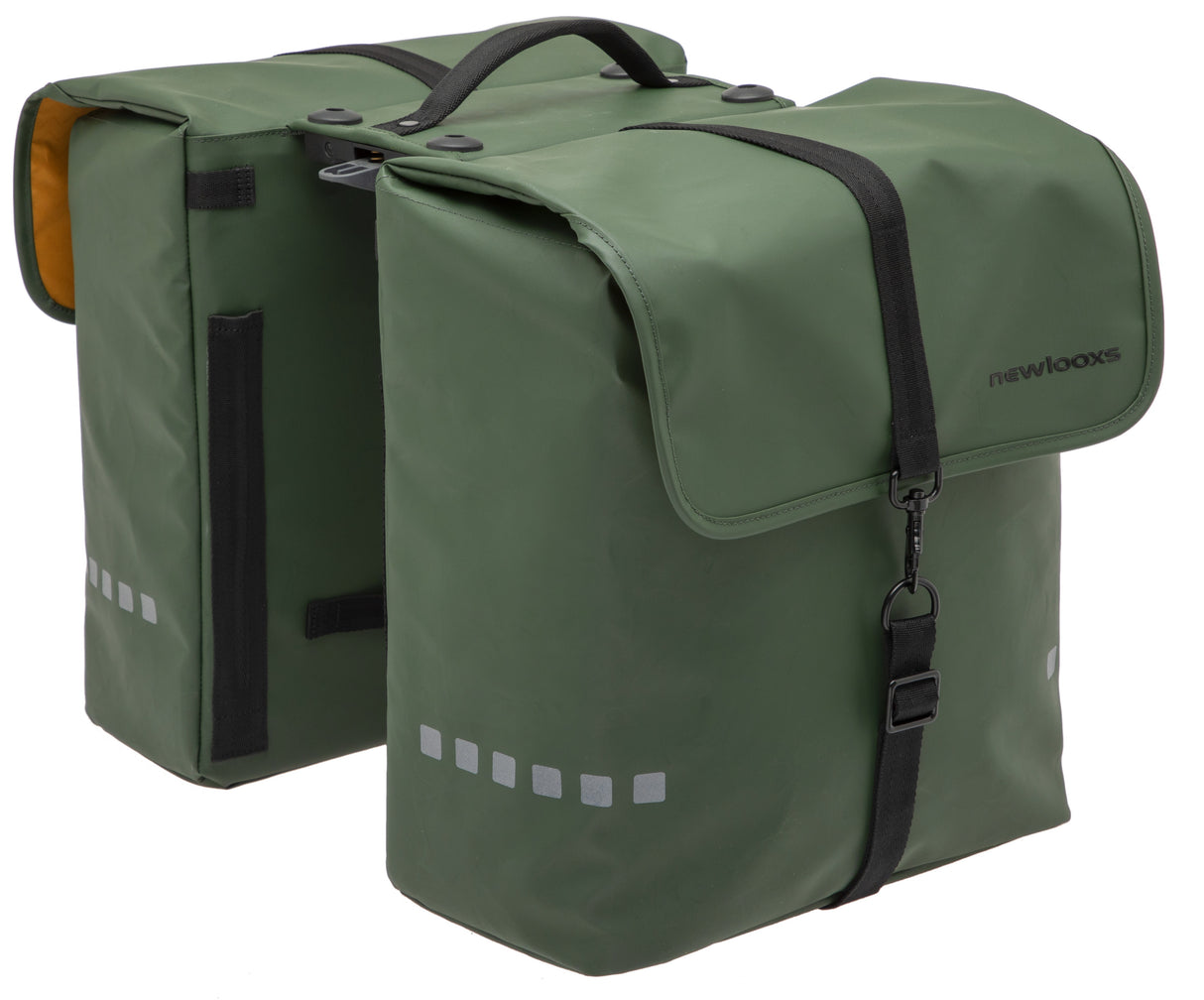 New Looxs Odense Double Bicycle Bag - Green - 39L