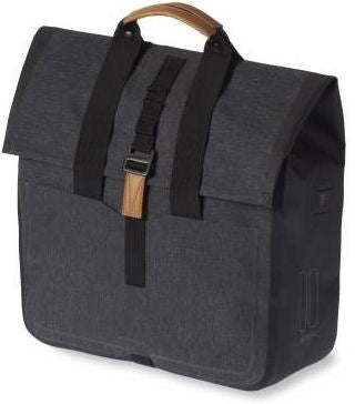 Basil Urban Dry Shopper - Borsa per biciclette impermeabile, unisex, mischia a carbone